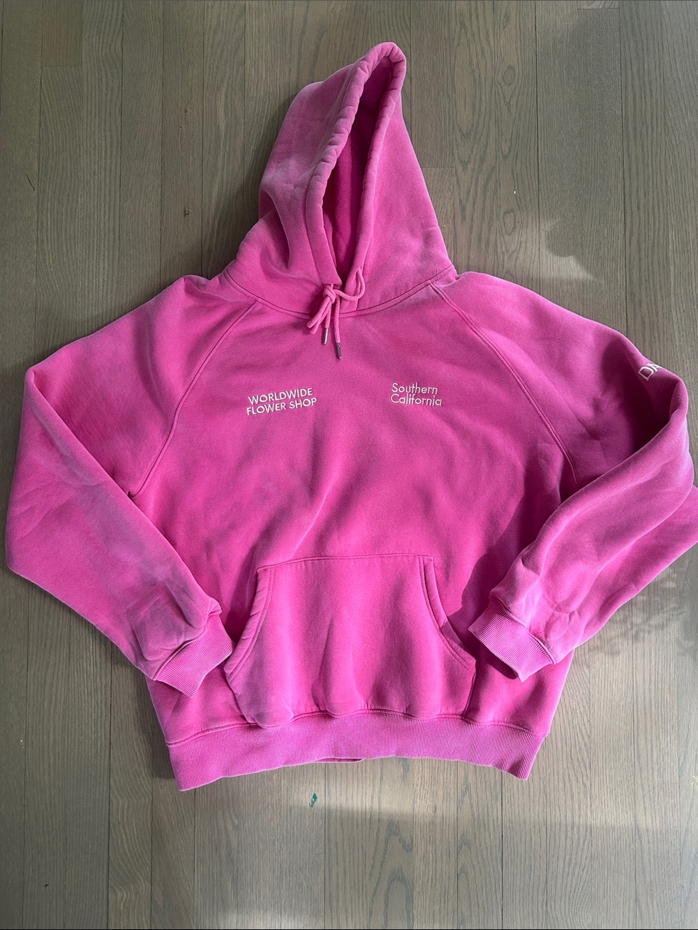 Dandy Worldwide Flower Shop Pink Hoodie - Southern California Graphic Pullover.